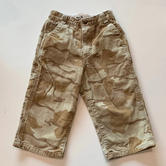 Oshkosh - 24 month/2T, tan camo corduroy pants - Picture 1 of 6